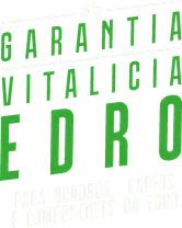 Selo Garantia Vitalícia EDRO para quadros, garfos e componentes da EDRO